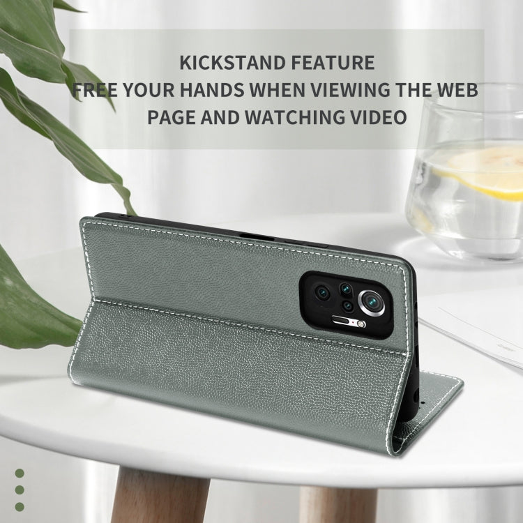 For Xiaomi Redmi Note 10 Pro 3-Splicing Flip Microfiber Leather Phone Case