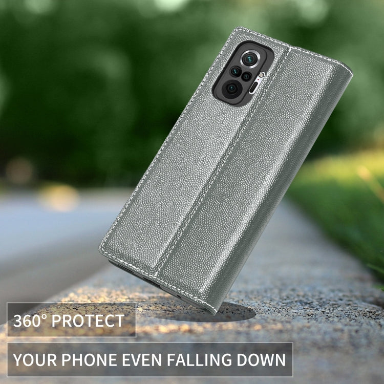 For Xiaomi Redmi Note 10 Pro 3-Splicing Flip Microfiber Leather Phone Case