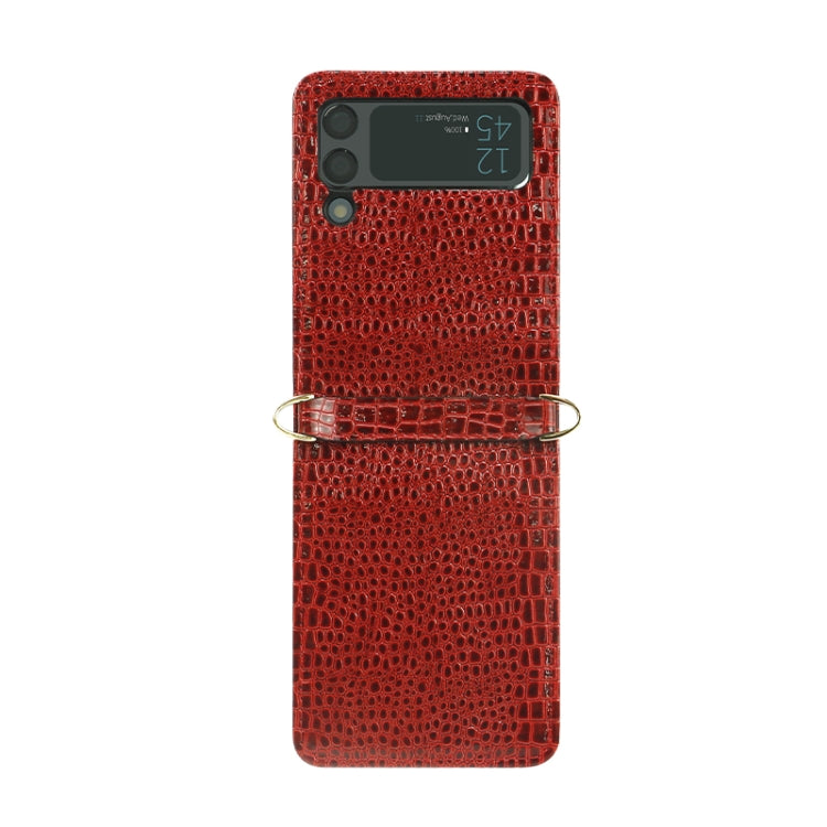 For Samsung Galaxy Z Flip3 5G Crocodile Texture Folding Phone Case