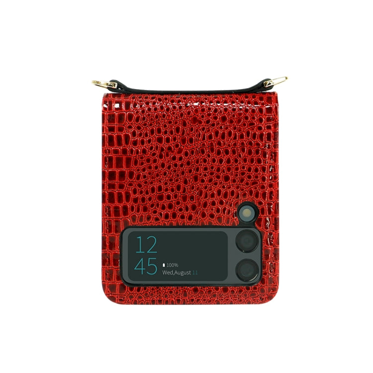 For Samsung Galaxy Z Flip3 5G Crocodile Texture Folding Phone Case