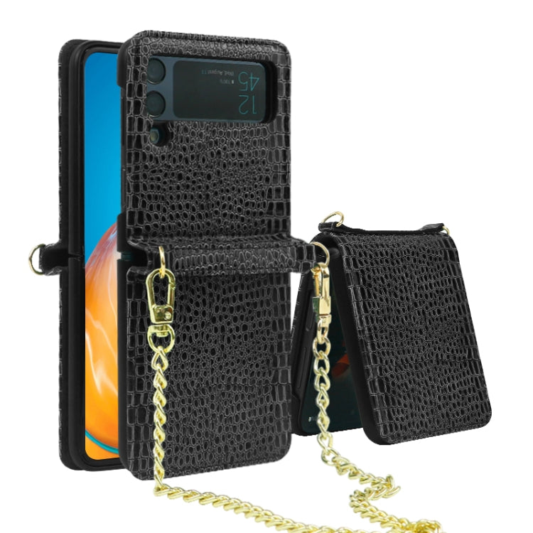 For Samsung Galaxy Z Flip3 5G Crocodile Texture Folding Phone Case