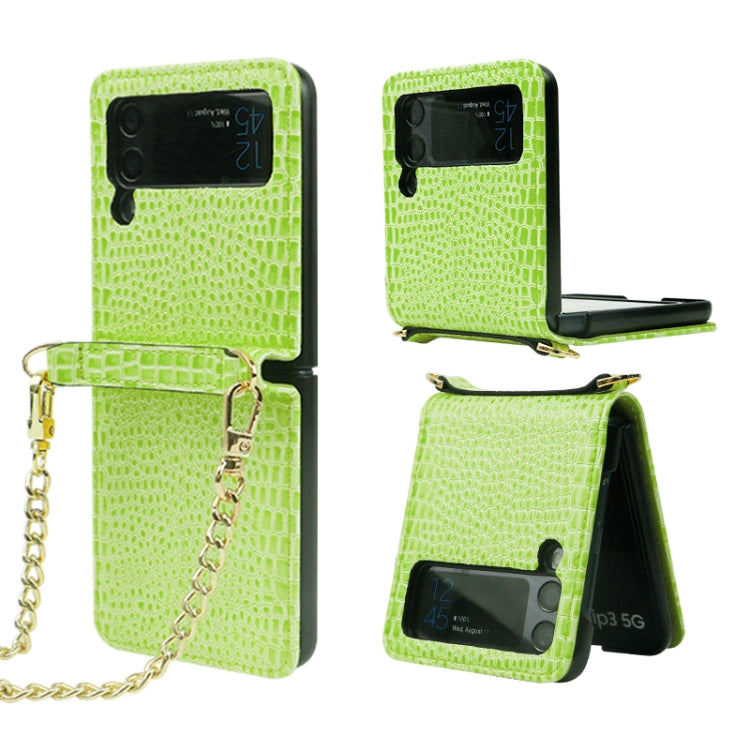 For Samsung Galaxy Z Flip3 5G Crocodile Texture Folding Phone Case
