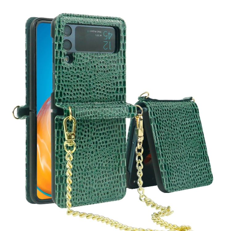 For Samsung Galaxy Z Flip3 5G Crocodile Texture Folding Phone Case