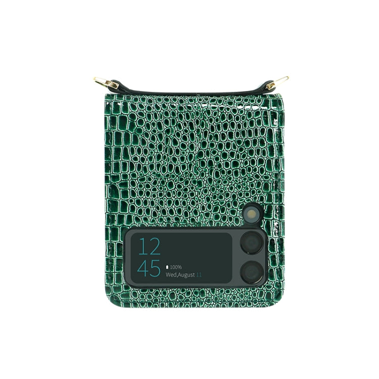 For Samsung Galaxy Z Flip3 5G Crocodile Texture Folding Phone Case