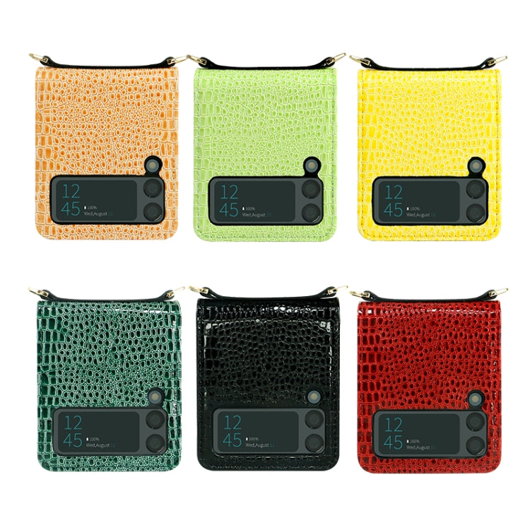 For Samsung Galaxy Z Flip3 5G Crocodile Texture Folding Phone Case