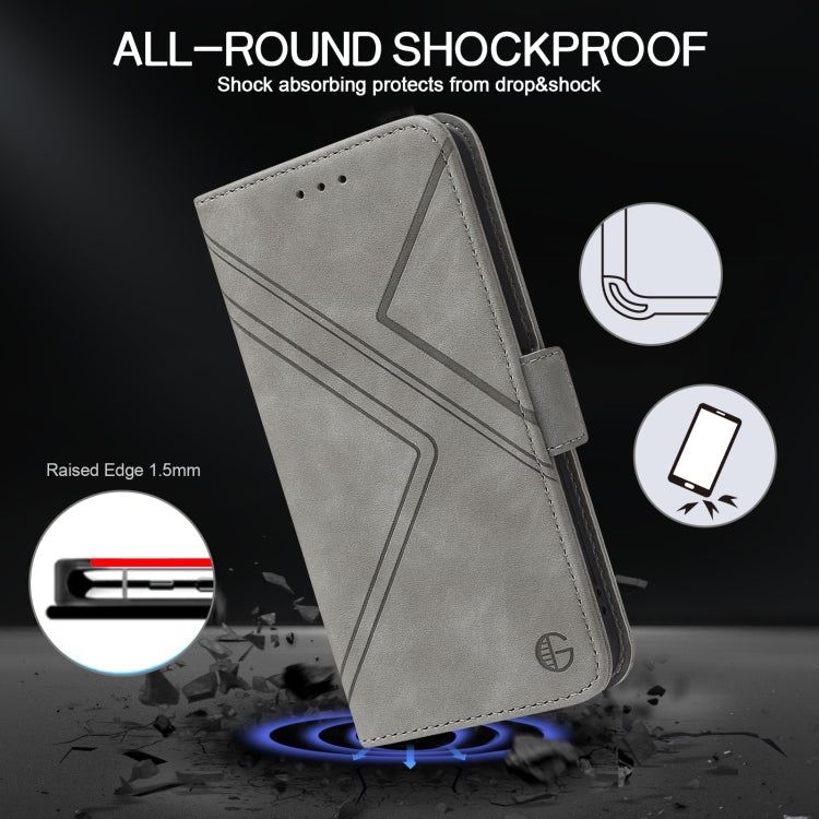 For Samsung Galaxy S22 5G RFID Geometric Line Flip Leather Phone Case