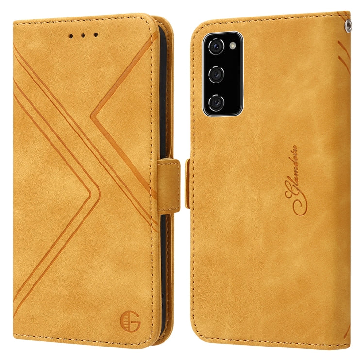 For Samsung Galaxy S20 FE RFID Geometric Line Flip Leather Phone Case