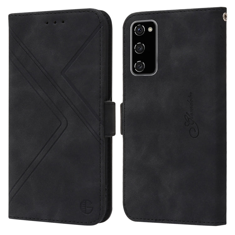 For Samsung Galaxy S20 FE RFID Geometric Line Flip Leather Phone Case