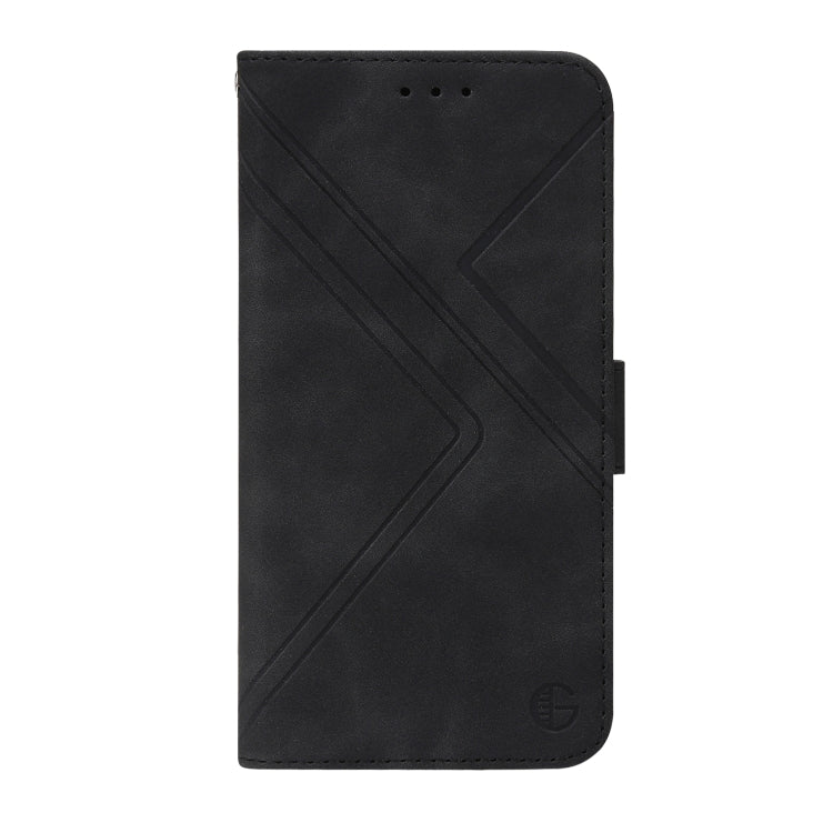 For Samsung Galaxy A03s 166mm RFID Geometric Line Flip Leather Phone Case