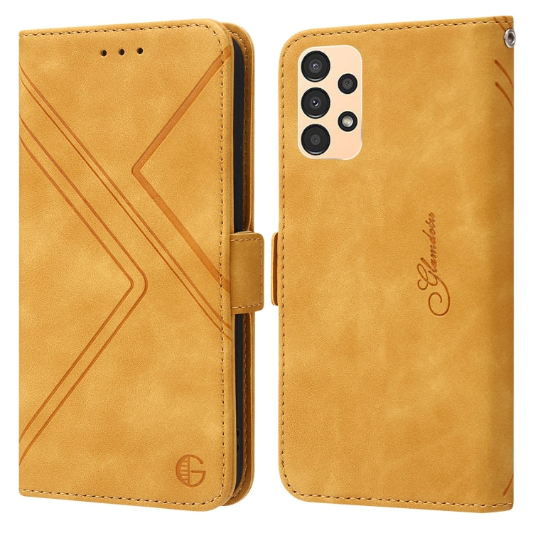 For Samsung Galaxy A13 5G / 4G RFID Geometric Line Flip Leather Phone Case