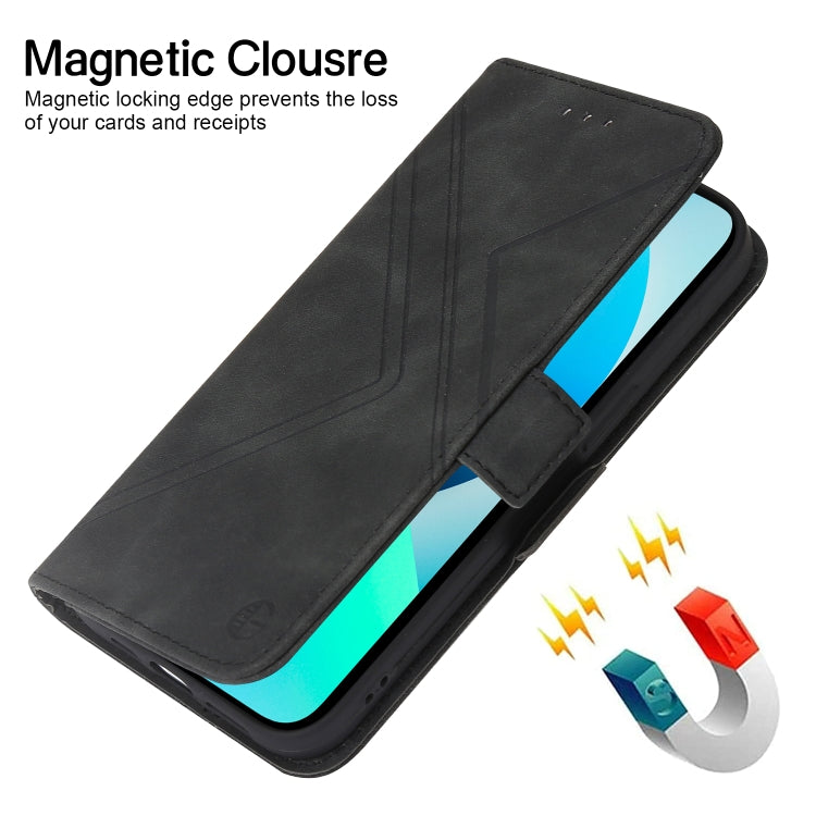 For Samsung Galaxy A13 5G / 4G RFID Geometric Line Flip Leather Phone Case