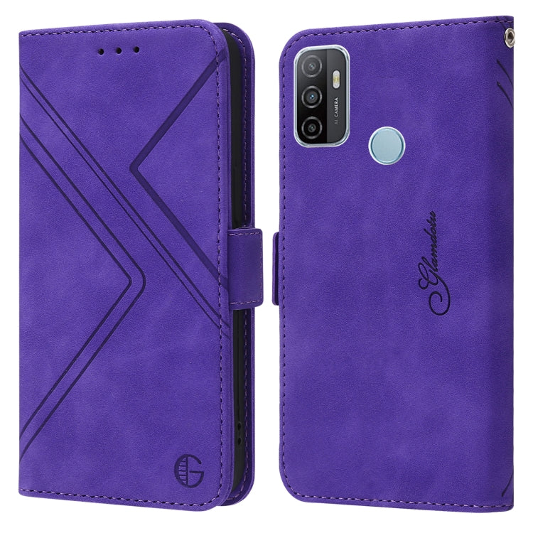 For Samsung Galaxy A33 5G RFID Geometric Line Flip Leather Phone Case