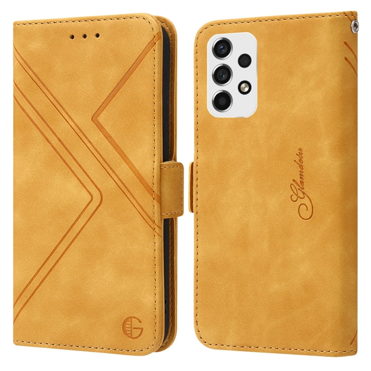 For Samsung Galaxy A53 5G RFID Geometric Line Flip Leather Phone Case