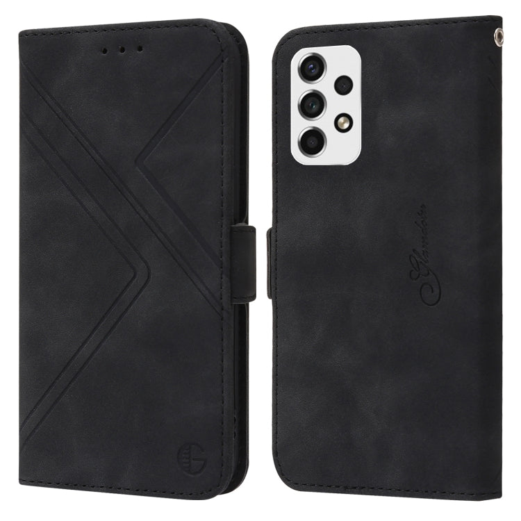 For Samsung Galaxy A53 5G RFID Geometric Line Flip Leather Phone Case