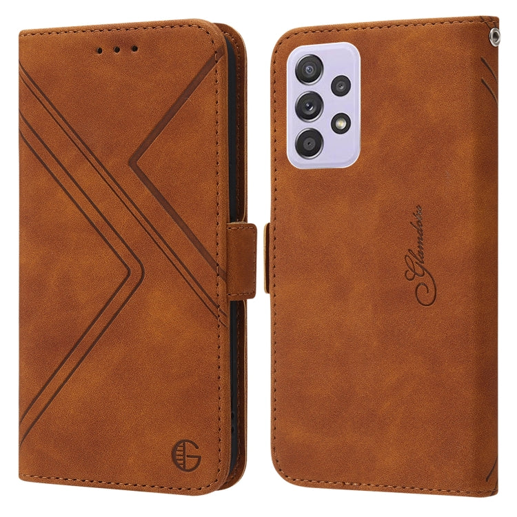 For Samsung Galaxy A52s 5G / A52 5G RFID Geometric Line Flip Leather Phone Case