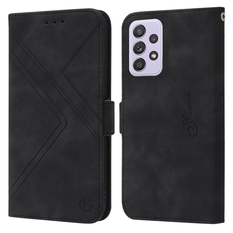 For Samsung Galaxy A52s 5G / A52 5G RFID Geometric Line Flip Leather Phone Case