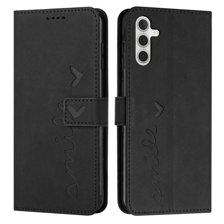 For Samsung Galaxy A13 5G Skin Feel Heart Pattern Leather Phone Case