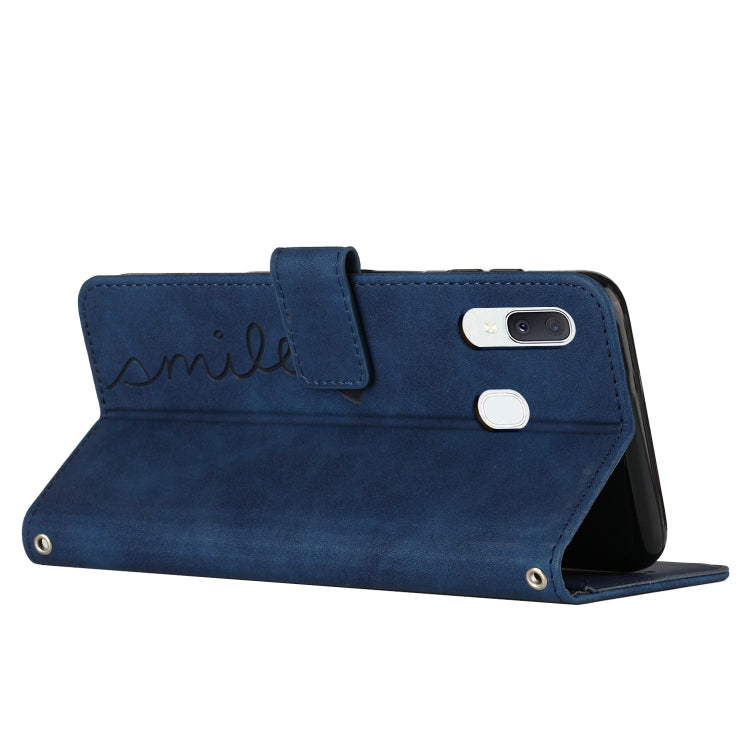For Samsung Galaxy A20/A30 Skin Feel Heart Pattern Leather Phone Case