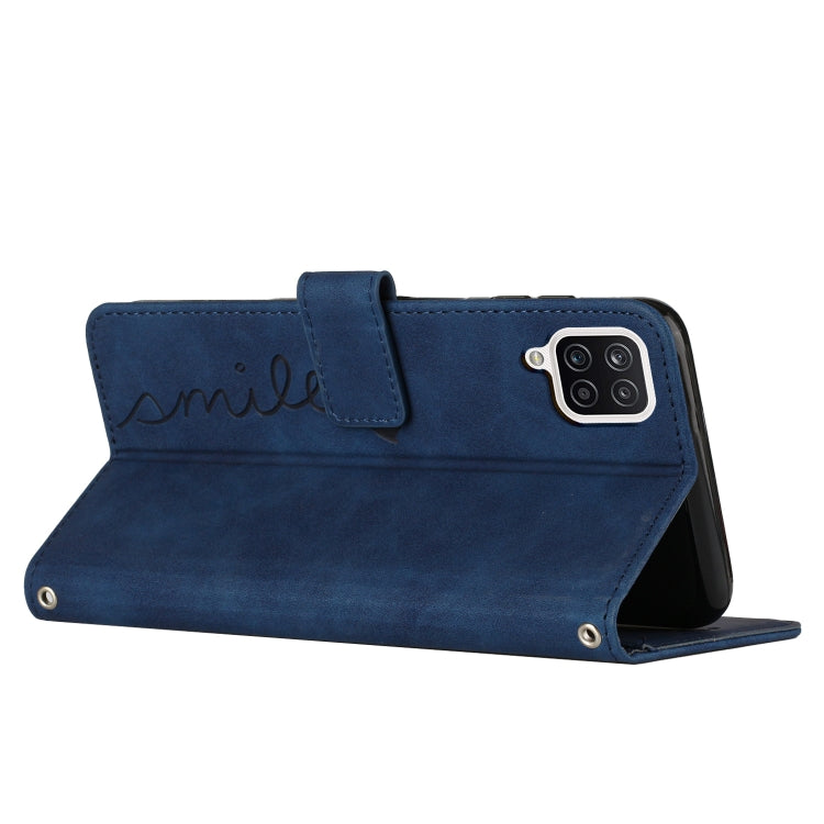 For Samsung Galaxy A22 4G Skin Feel Heart Pattern Leather Phone Case
