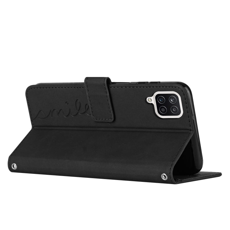 For Samsung Galaxy A42 5G Skin Feel Heart Pattern Leather Phone Case