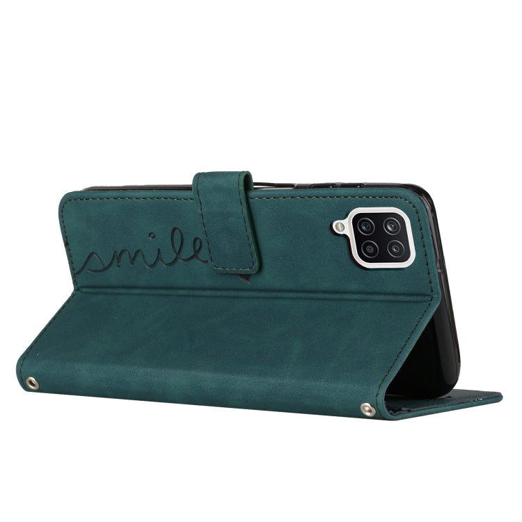 For Samsung Galaxy A42 5G Skin Feel Heart Pattern Leather Phone Case