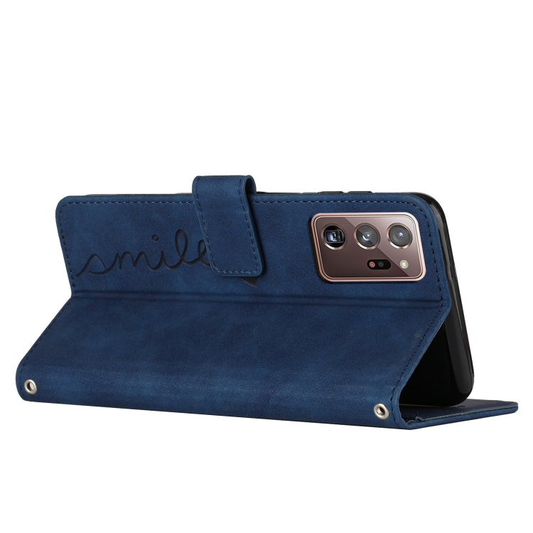 For Samsung Galaxy Note20 Ultra Skin Feel Heart Pattern Leather Phone Case