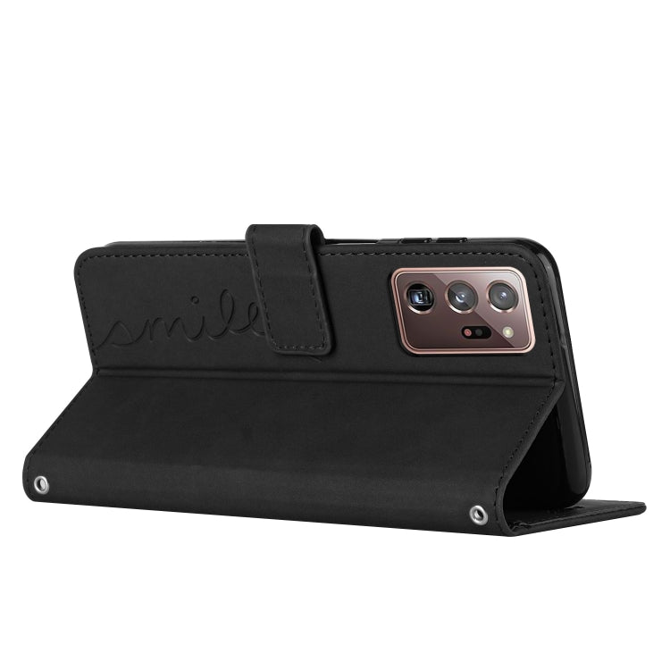 For Samsung Galaxy Note20 Ultra Skin Feel Heart Pattern Leather Phone Case