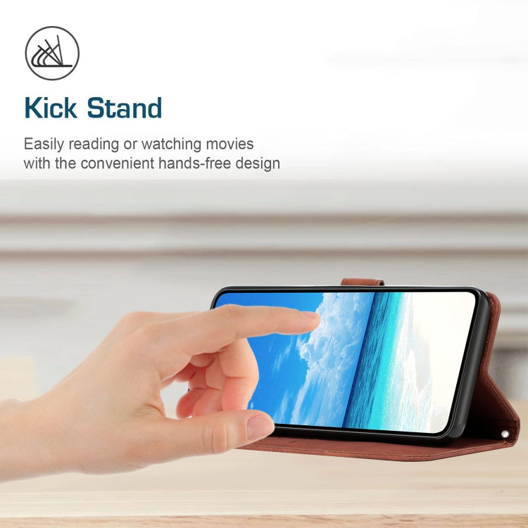 For Samsung Galaxy S9+ Skin Feel Heart Pattern Leather Phone Case