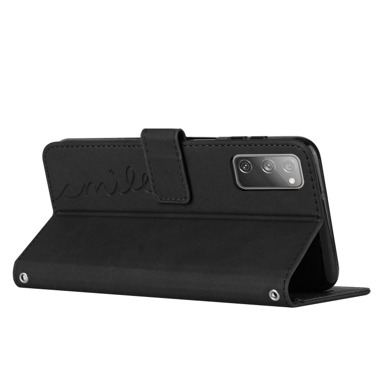 For Samsung Galaxy S20 FE Skin Feel Heart Pattern Leather Phone Case