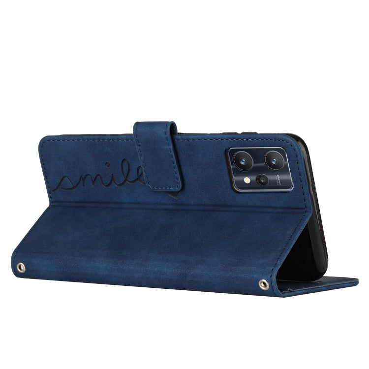 For OPPO Realme 9 Pro+ Skin Feel Heart Pattern Leather Phone Case