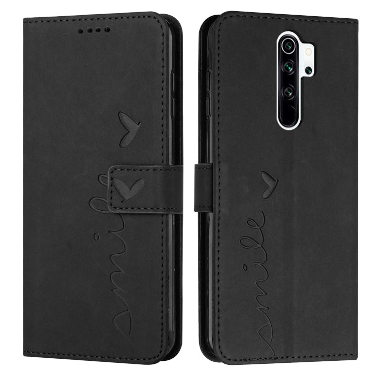 For Xiaomi Redmi Note 8 Pro Skin Feel Heart Pattern Leather Phone Case
