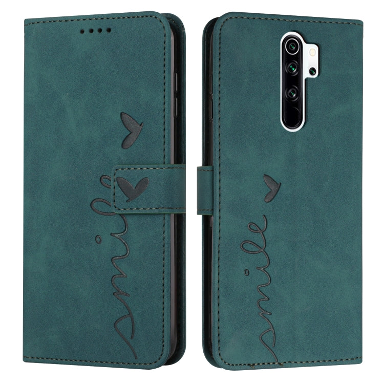 For Xiaomi Redmi Note 8 Pro Skin Feel Heart Pattern Leather Phone Case