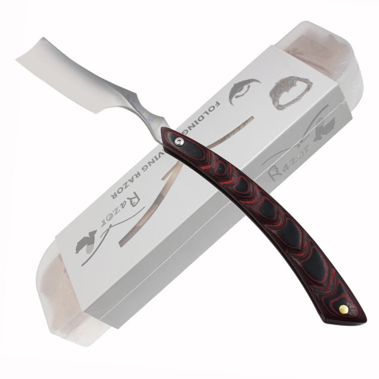 Z-9 Folding Manual Shaving Shaver Travel Straight Edge Razor Beard Cutter(White Blade Stable Wood)