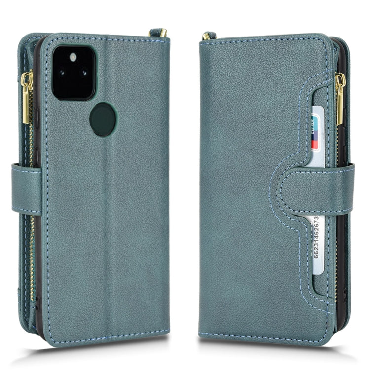 For Google Pixel 5a 5G Litchi Texture Zipper Leather Phone Case