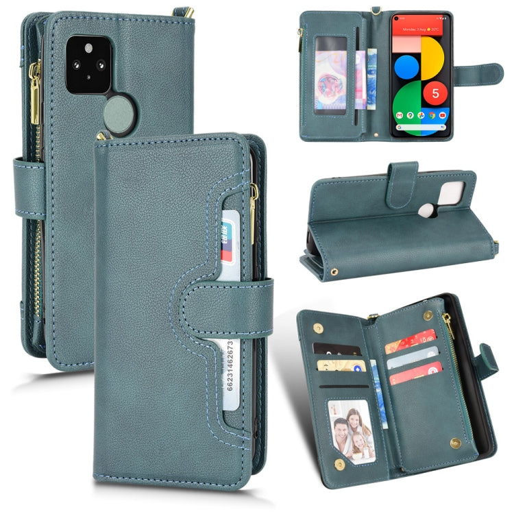 For Google Pixel 5 5G Litchi Texture Zipper Leather Phone Case