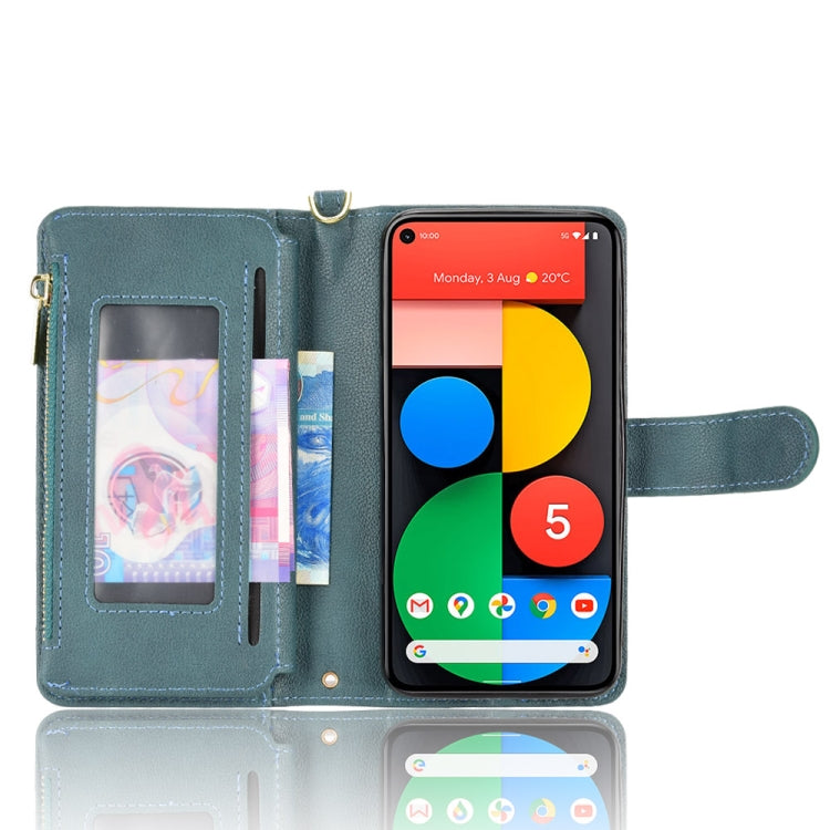 For Google Pixel 5 5G Litchi Texture Zipper Leather Phone Case