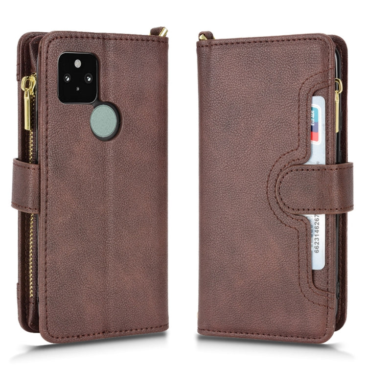 For Google Pixel 5 5G Litchi Texture Zipper Leather Phone Case