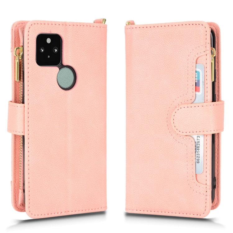 For Google Pixel 5 5G Litchi Texture Zipper Leather Phone Case
