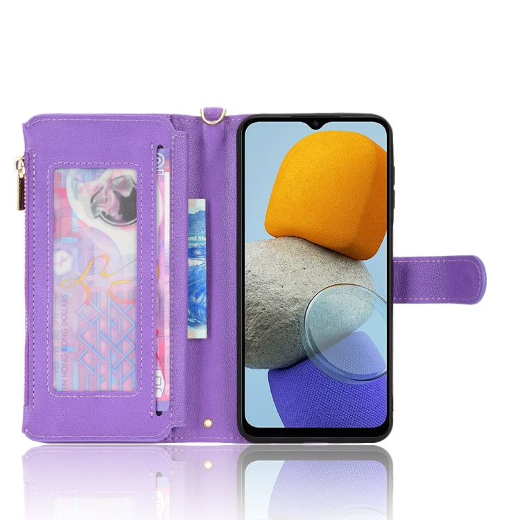 For Samsung Galaxy M23 5G / F23 5G Litchi Texture Zipper Leather Phone Case