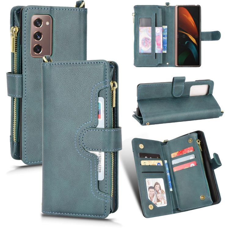 For Samsung Galaxy Z Fold2 5G Litchi Texture Zipper Leather Phone Case