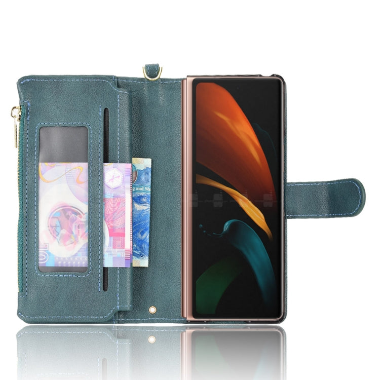 For Samsung Galaxy Z Fold2 5G Litchi Texture Zipper Leather Phone Case