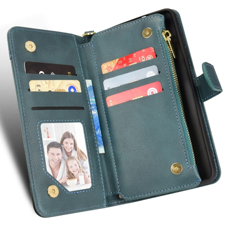 For Samsung Galaxy Z Fold2 5G Litchi Texture Zipper Leather Phone Case