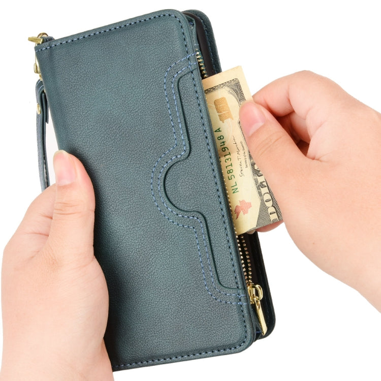 For Samsung Galaxy Z Fold2 5G Litchi Texture Zipper Leather Phone Case
