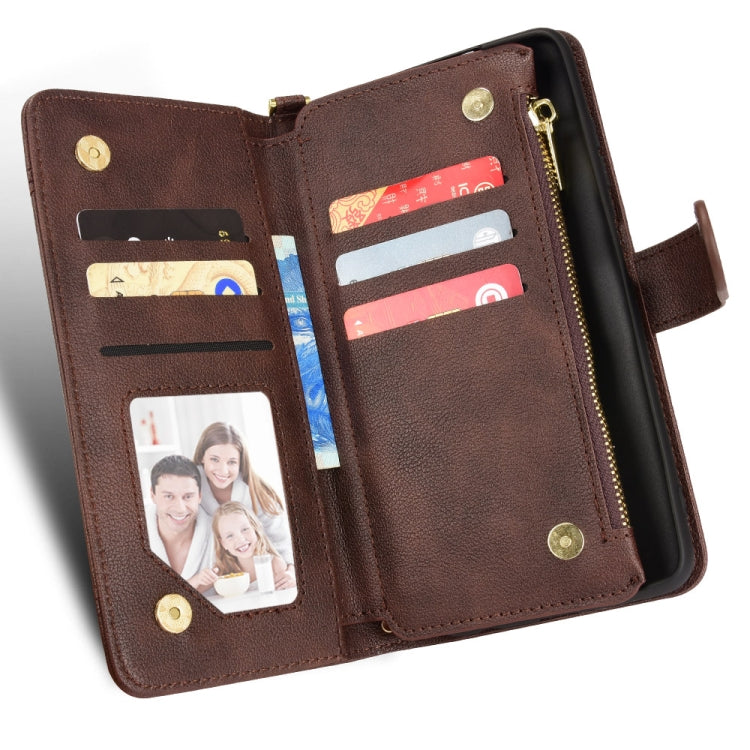 For Samsung Galaxy Z Fold2 5G Litchi Texture Zipper Leather Phone Case