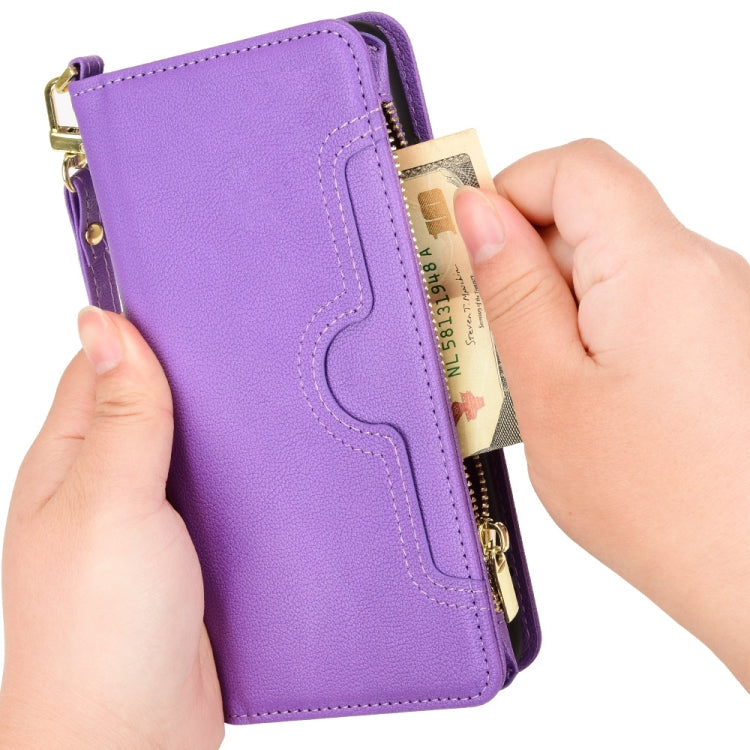 For Samsung Galaxy Z Fold2 5G Litchi Texture Zipper Leather Phone Case
