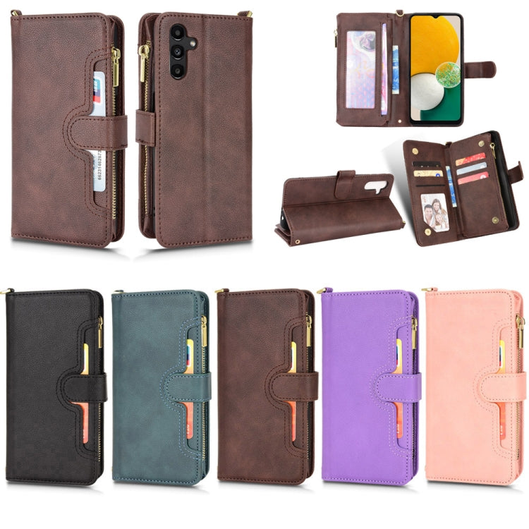 For Samsung Galaxy A13 5G Litchi Texture Zipper Leather Phone Case