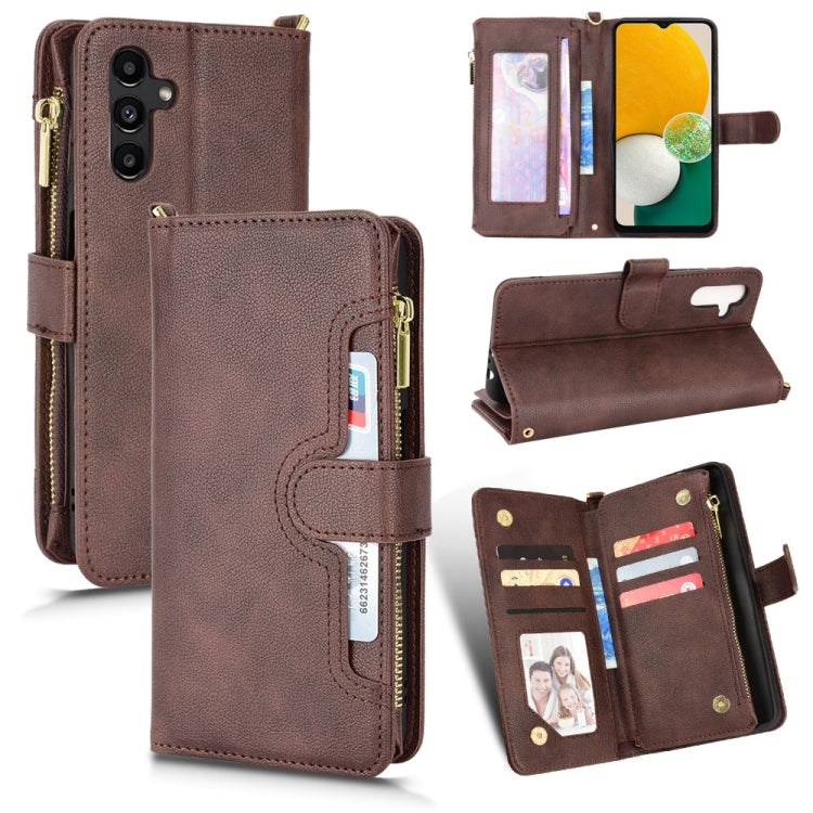 For Samsung Galaxy A13 5G Litchi Texture Zipper Leather Phone Case