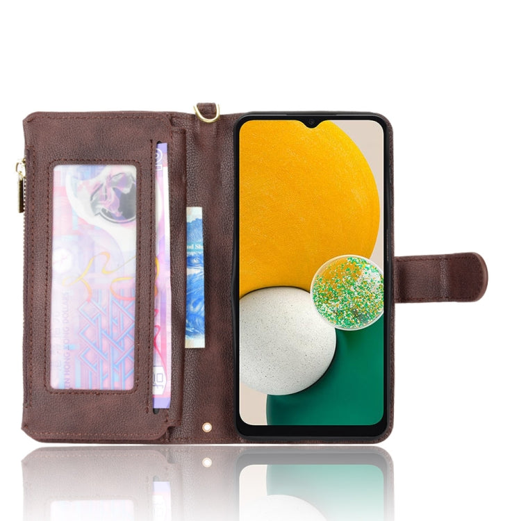 For Samsung Galaxy A13 5G Litchi Texture Zipper Leather Phone Case