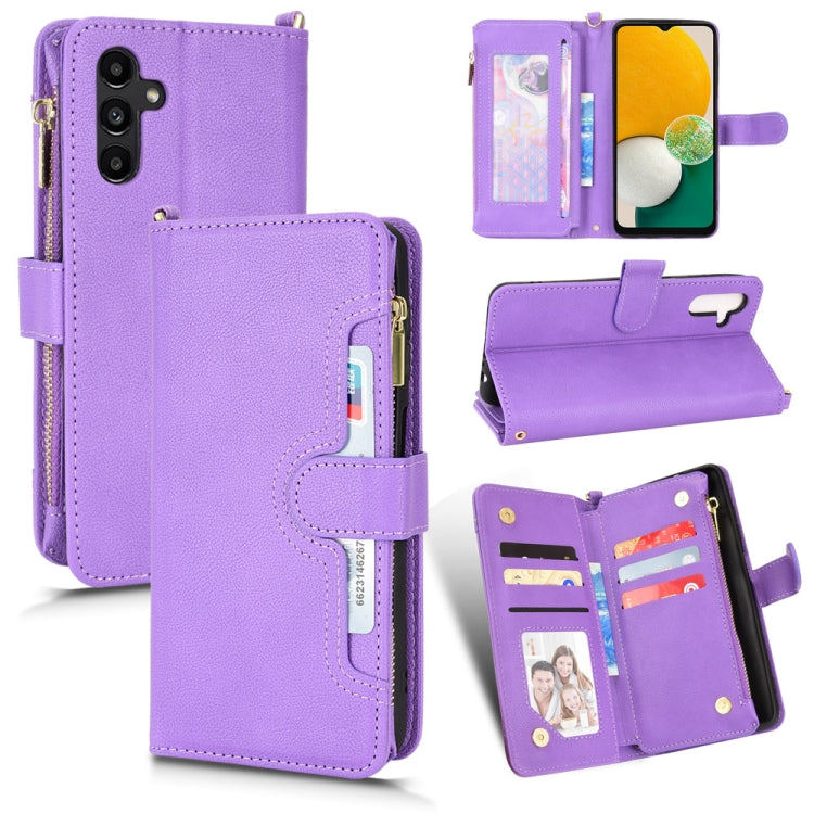 For Samsung Galaxy A13 5G Litchi Texture Zipper Leather Phone Case