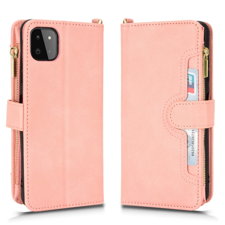 For Samsung Galaxy A22 5G Litchi Texture Zipper Leather Phone Case